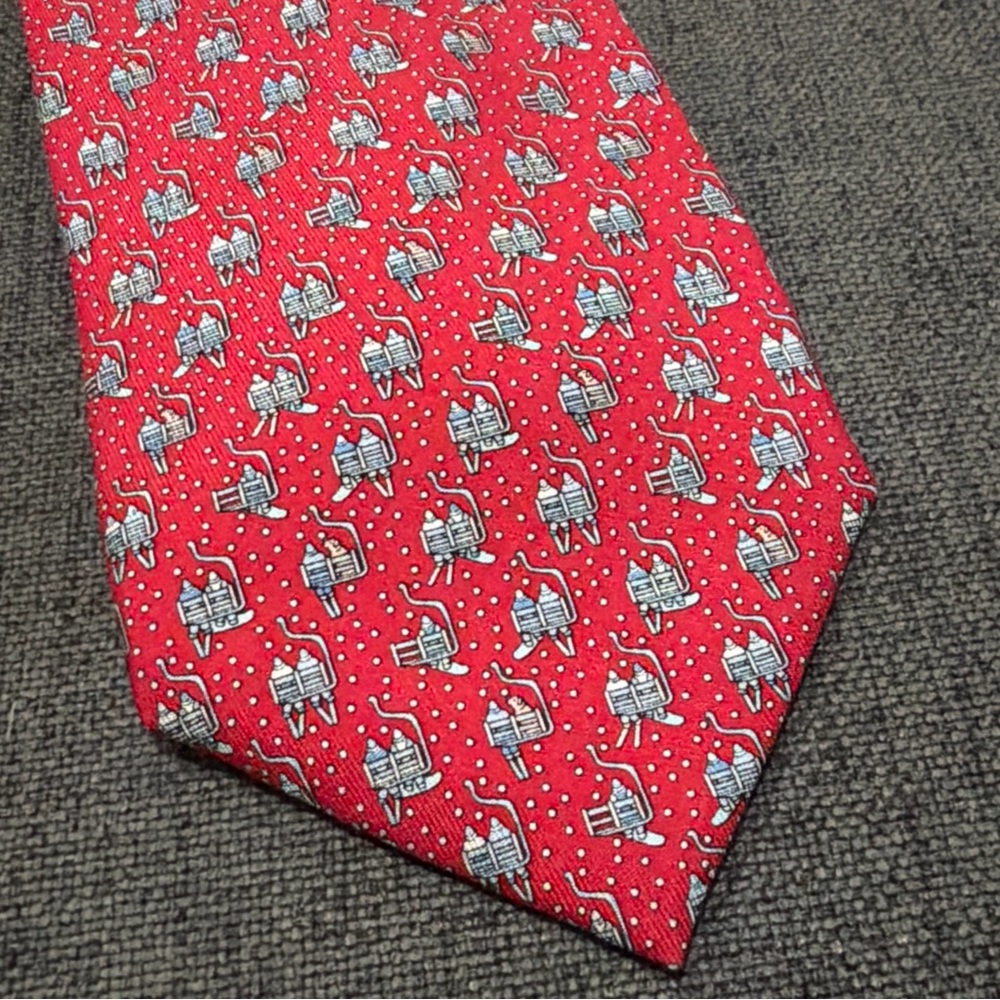 Red Patterned Men's Tie